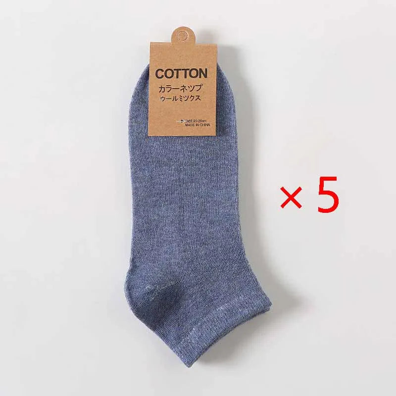 Men’s Cotton Ankle Socks 5-Pair Pack