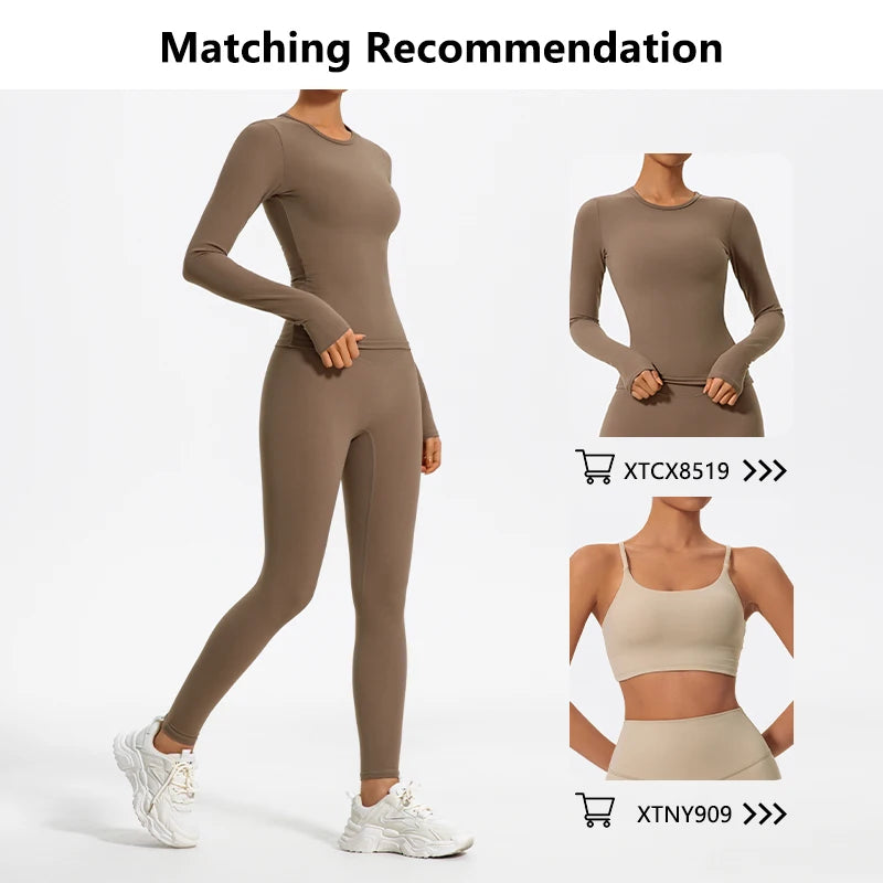 Hearuisavy Summer Super Soft Fabrics High Waist Leggings Gym Yoga Pants Running Workout Tights Push Up Sports Leggings Women