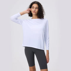 Yoga Long Sleeve Workout Top Running Clothes Physical Shirts & Blouses Top Fitness Loose T-shirt Clothing Sportswear Woman Gym