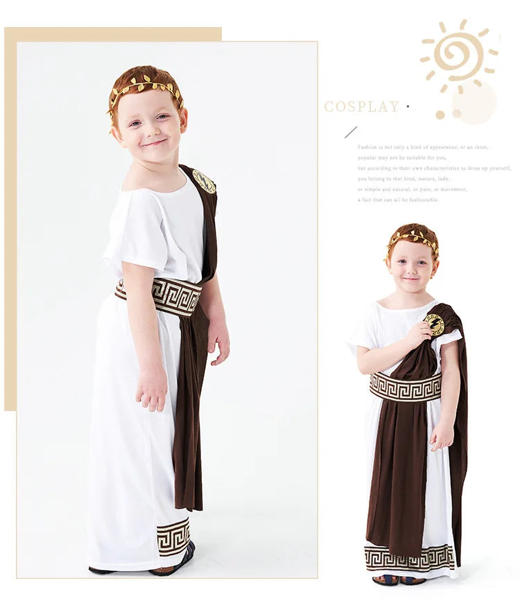 Roman Toga Kids Costume Set