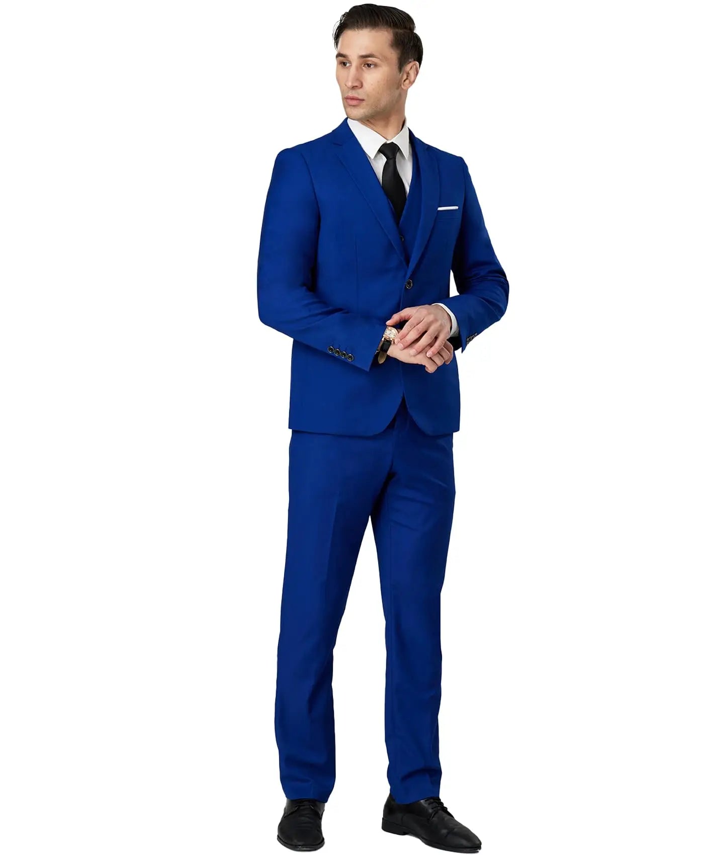 Men’s Regular-Fit Formal Suit Set – Tuxedo Jacket & Trousers