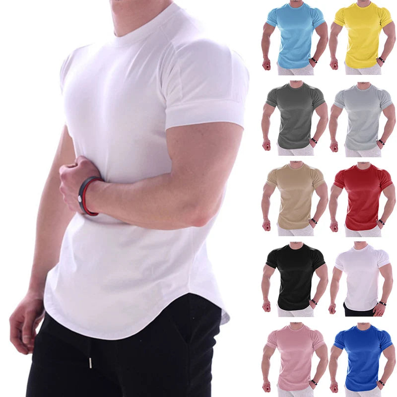 Men's Running T-Shirts Quick Dry Compression Sport T-Shirts Fitness Gym Jogging Shirts, Soccer Shirts Men's Jersey Sportswear