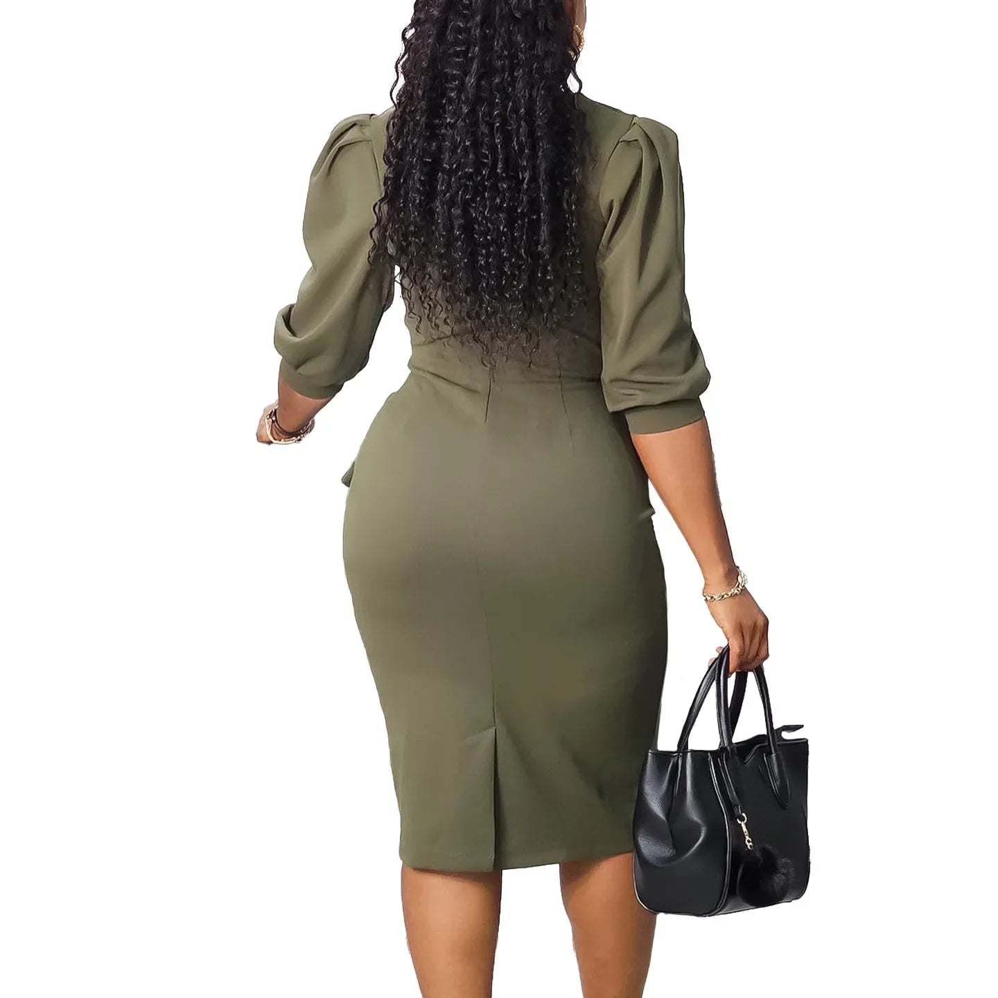 Sheath Half Sleeve Office Dress