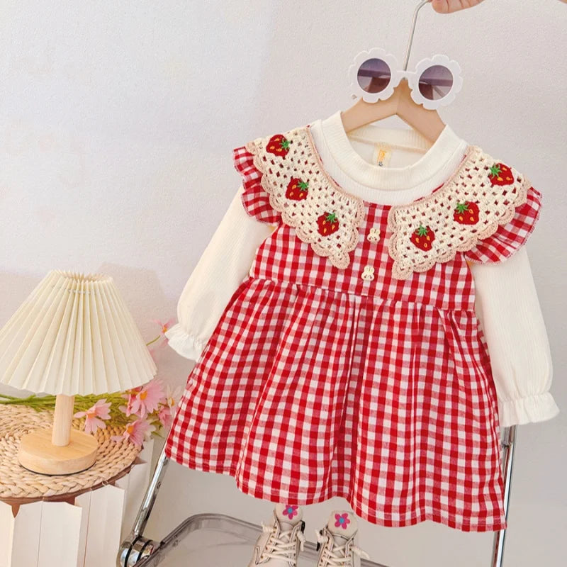 Sweet Plaid Baby Winter Dress