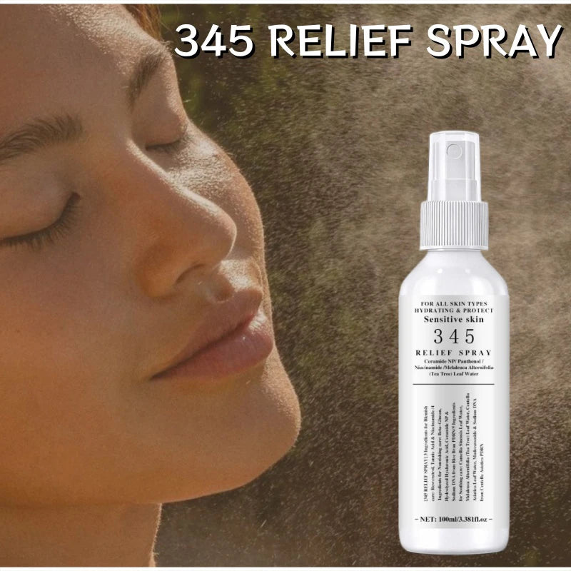 345 Skincare Set With Eye Cream Moisturizing Cream Relief Spray Hydrating Soothing Brightening For All Skin Types Sensitive Skin