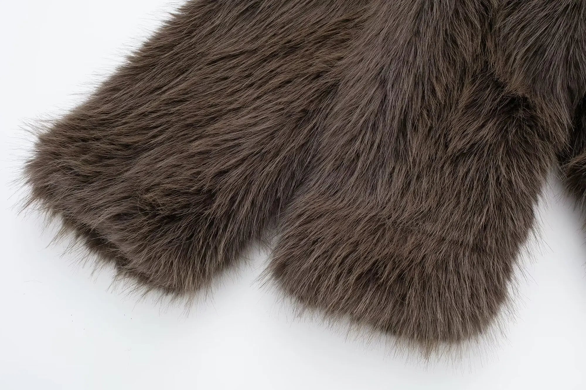 HH 2024 Women 's Vintage Soild Faux Fur Coat Turn-down Collar Long Sleeve Warm Plush Wool Coats Lady Winter Autumn Outwear