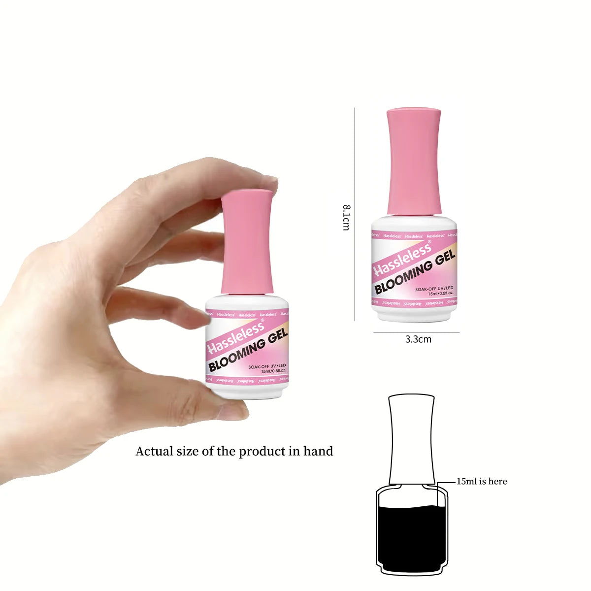 This 15ml Nail Blooming Gel Is a Functional Gel with a Blooming Effect That Enhances the Artistry and Beauty of Nail Art. It Is