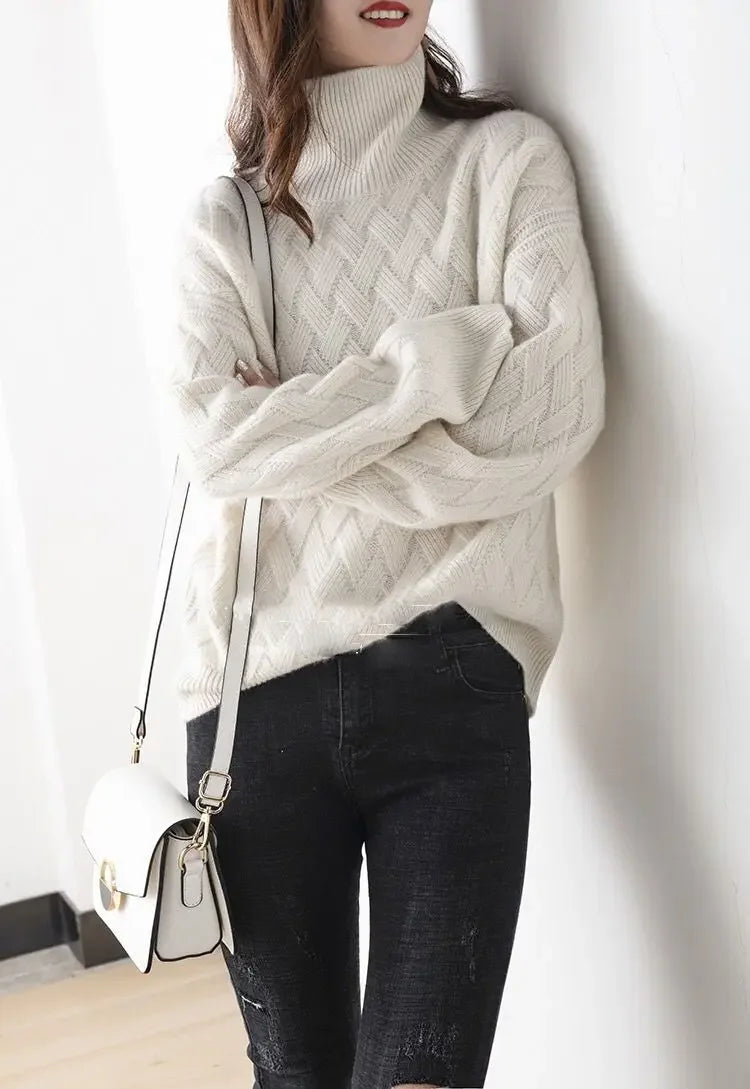 Oversized Turtleneck Winter Knit Sweater