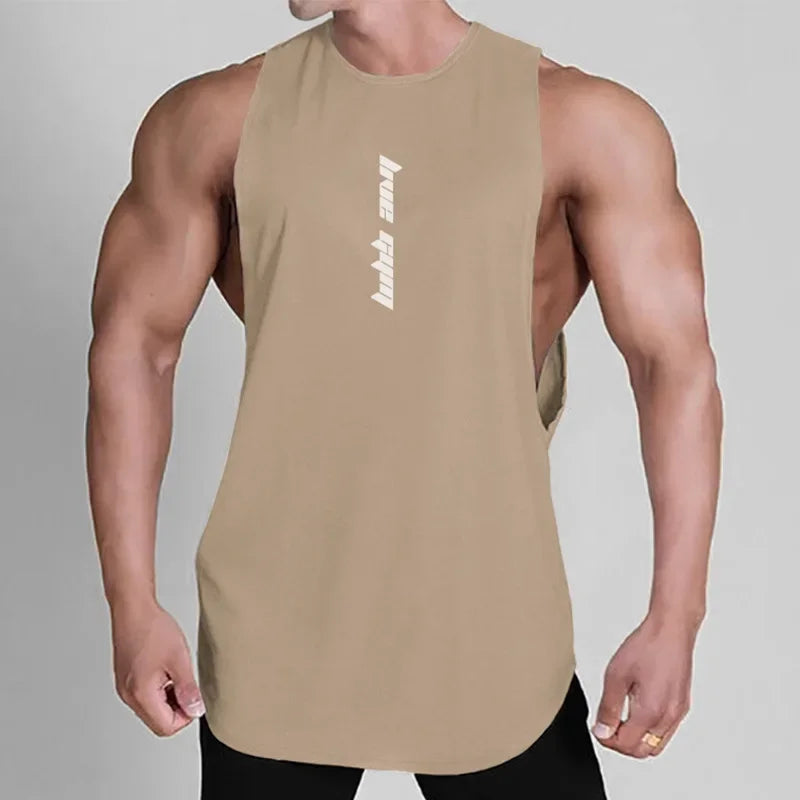 Men's Gym Clothing Summer Casual Tank Top Bodybuilding Sleeveless Shirt Sports Quick Dry Fitness Vest Workout Running Undershirt