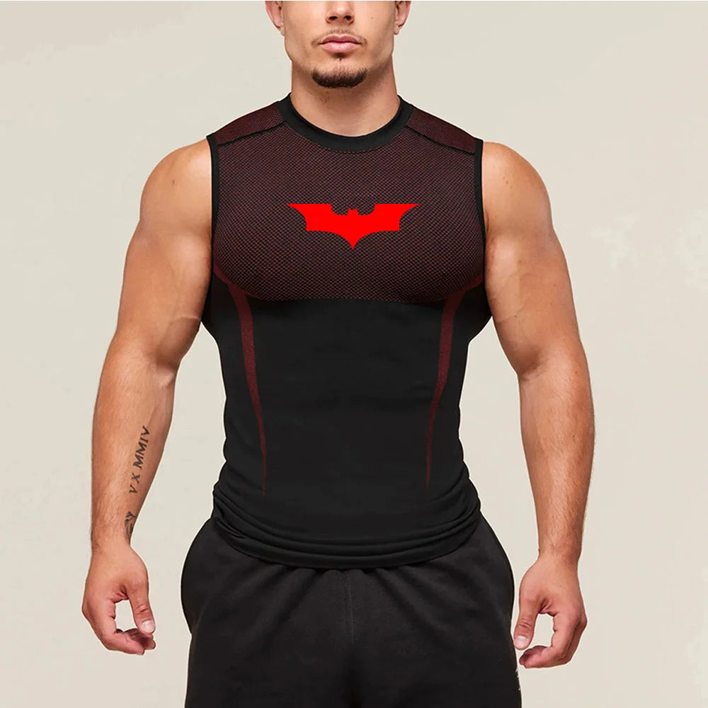 Men's Quick Dry Sport Vest Summer Training Tanktop Sleeveless Gym Workout Fitness Tops Running Tee for Active Men