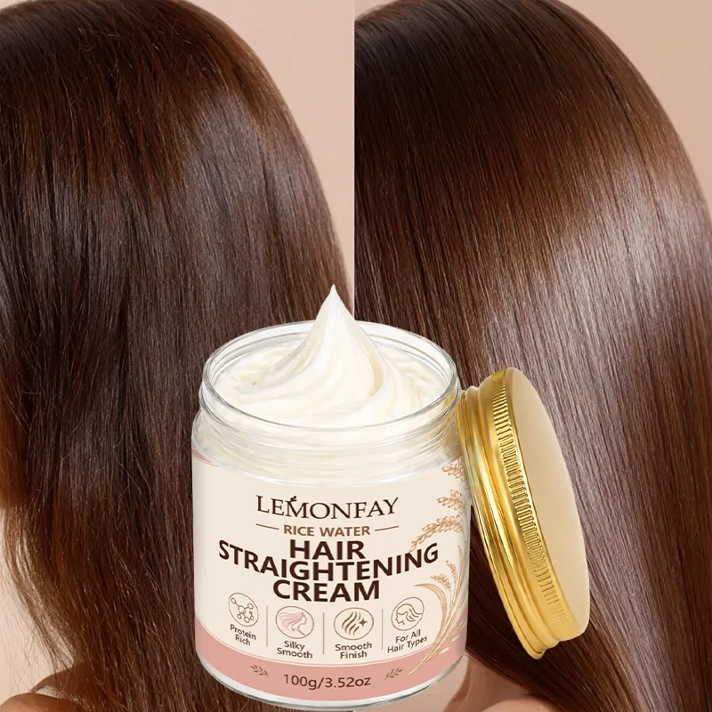 Hair Straightening Cream Smoothing Frizz Control Nourishing Repair Damaged Silky Hair Care Treatment