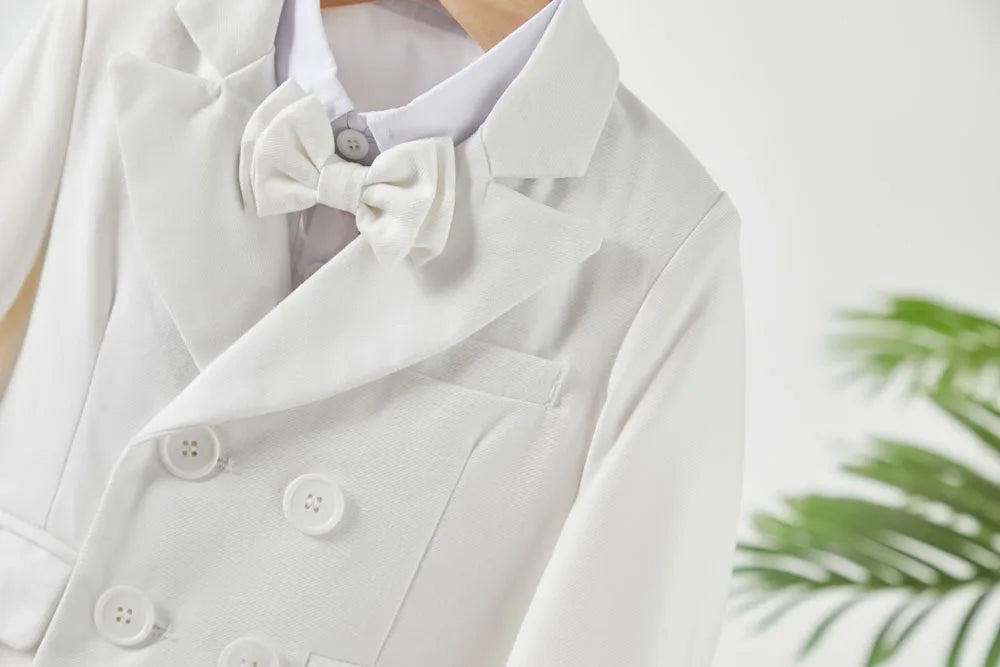 White Formal Boys Blazer Set