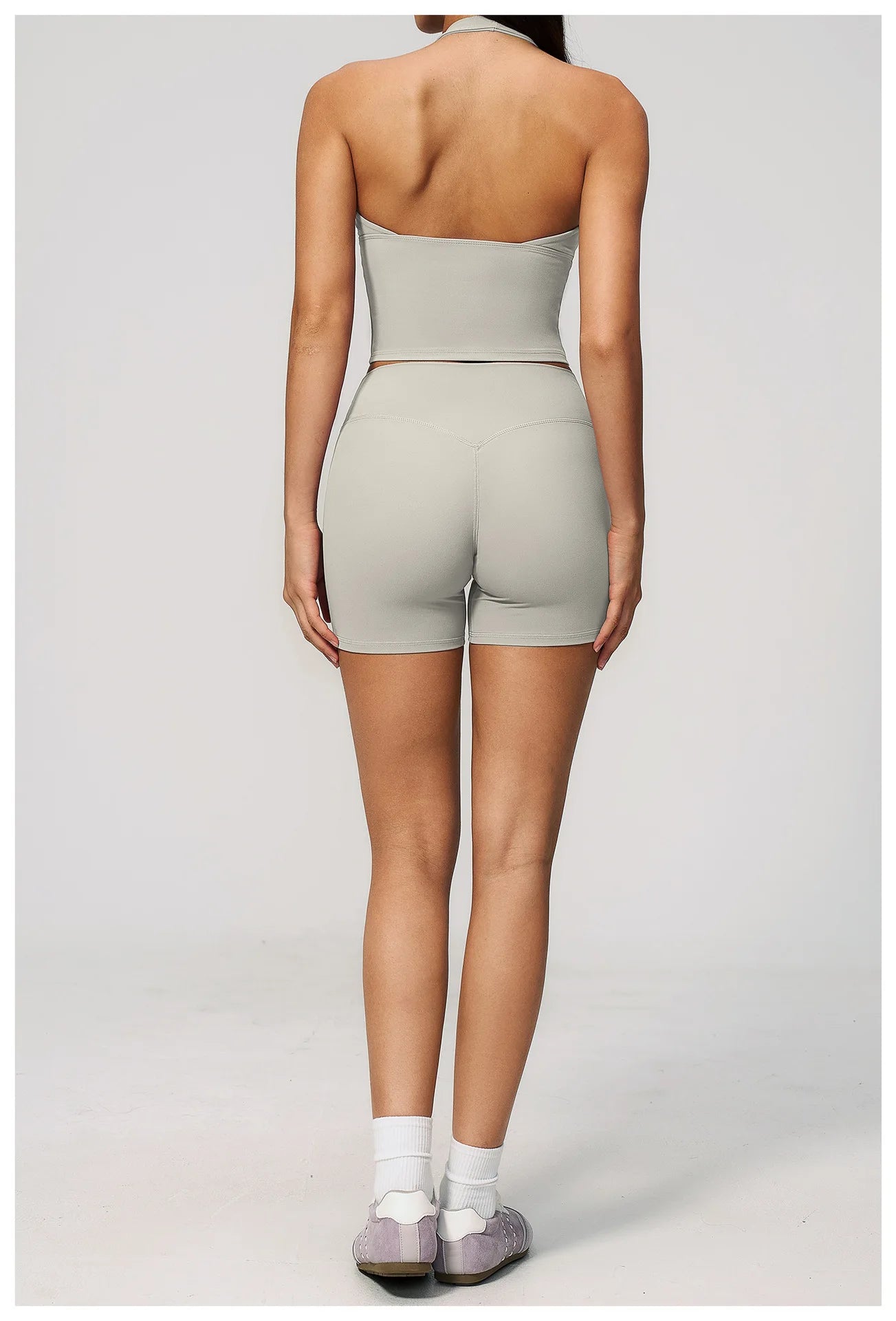 Yoga Outfit Set Fitness Two-Piece Set With No Embarrassing Lines Butt-Lifting Running Shorts Leggings Yoga Suit Athletic Wear