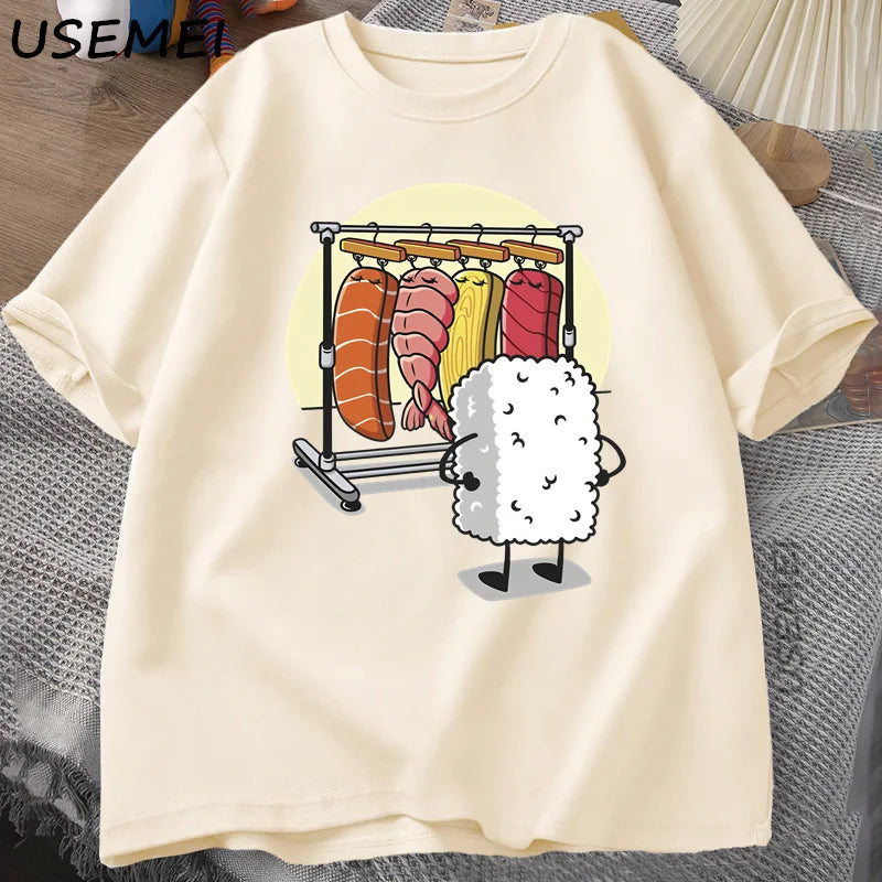 Unisex Graphic Sushi Print Tee