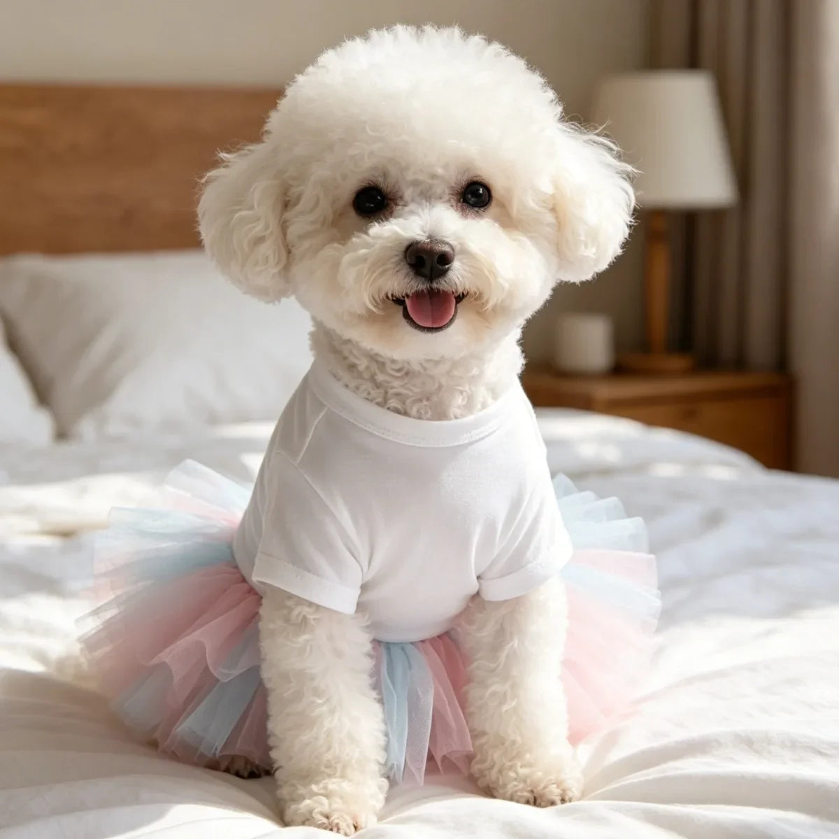 1pc  Pet Dress Adorable Printed Design Pet Apparel Dog Cat Dress Fit for  Bichon Teddy Puppy Kitten Daily Outing Dress
