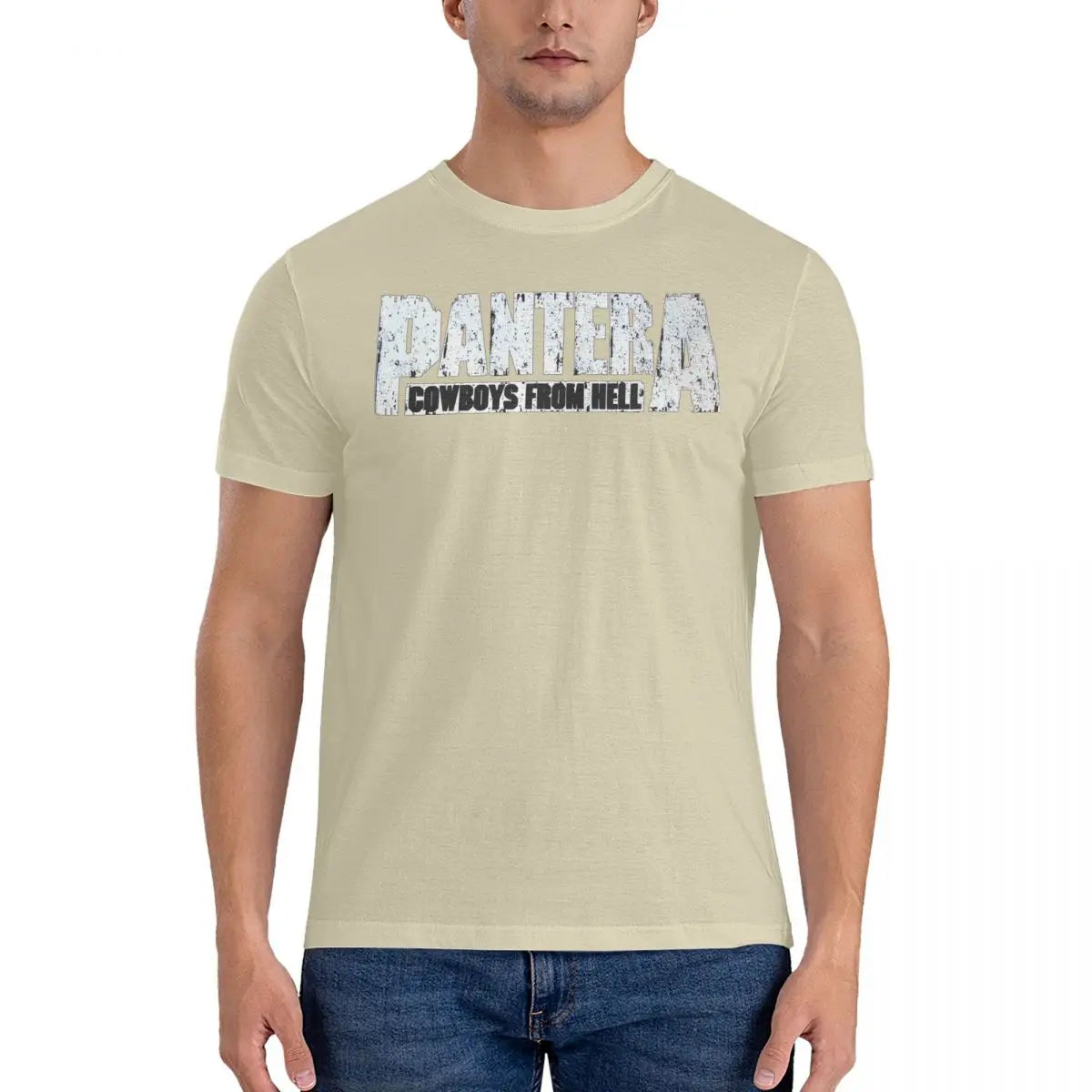 White Band Graphic Cotton Tee