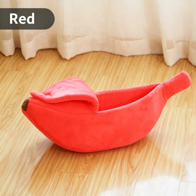 Banana Cat Bed House Funny Cute Cozy Cat Mat Beds Warm Durable Portable Pet Basket Kennel Dog Cushion Cat Pet Supplies ﻿