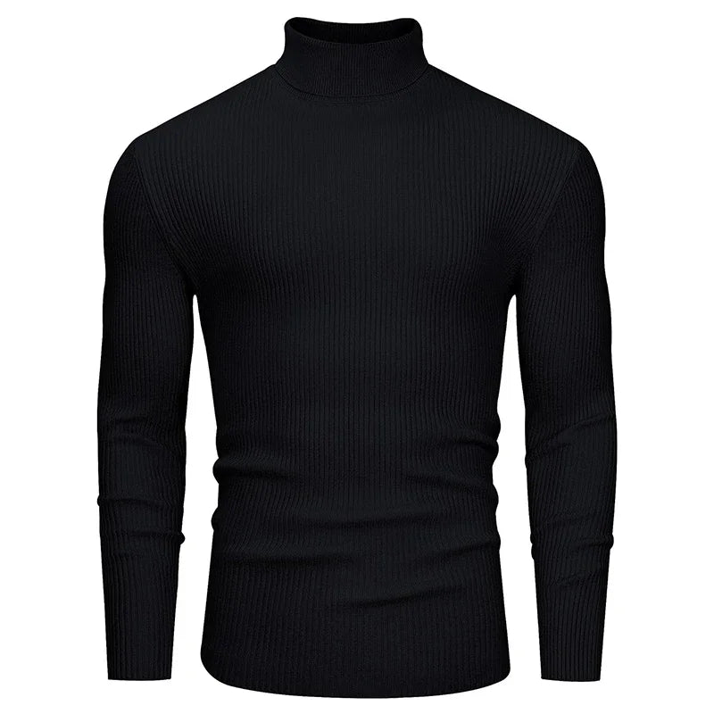 Slim Fit Turtleneck Knit Pullover