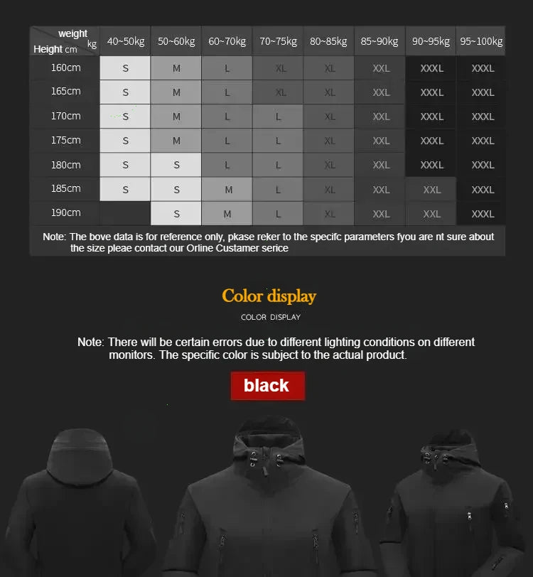 Winter Autumn Fleece Thermal Waterproof Suit Men Jacket Tactical Outdoor Fishing Hiking Camping Tracksuits Coat