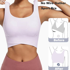 High Impact Sports Bras for Women High Support Padded Sports Bra Workout Fitness Crop Top for Women Racerback Bra for Yoga