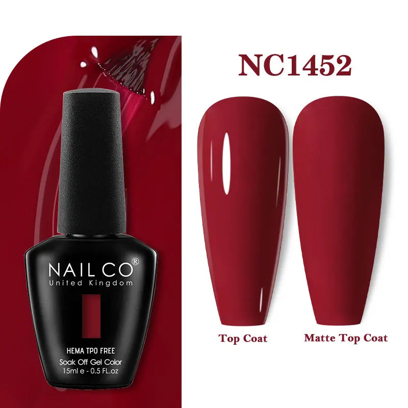 NAILCO 333 Colors Gel Nail Polish Semi Permanent Varnishes Nails Art Design Hybrid Soak Off Top Base Coat UV Gel Manicure 15ml