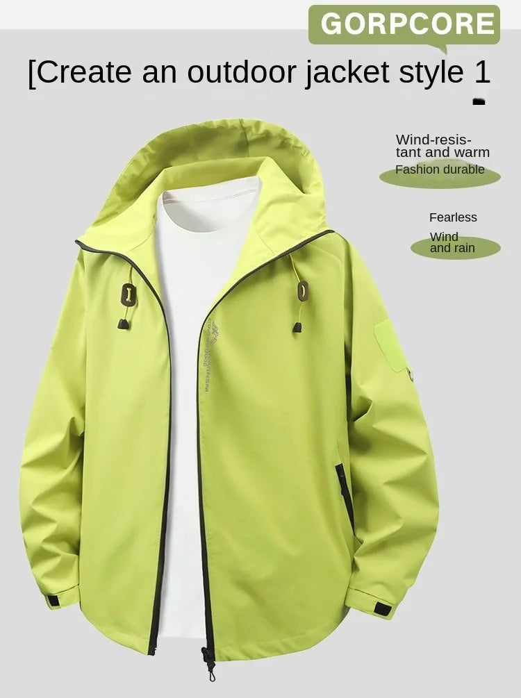 Modern Hooded Zipper Trench Coat