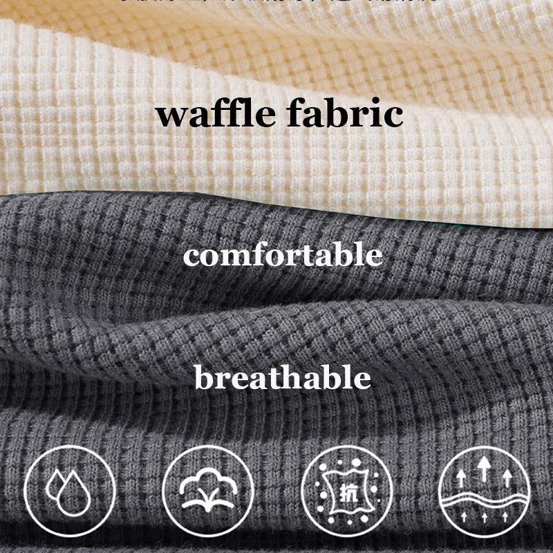 Printed Streetwear Tracksuit Men Summer Waffle Sets Casual Trendy Sportswear Short Sleeve T-Shirt Sports Breathable Shorts
