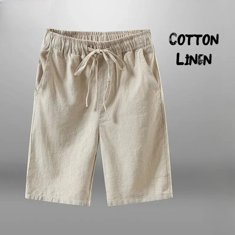 Cotton Linen Casual Beach Shorts