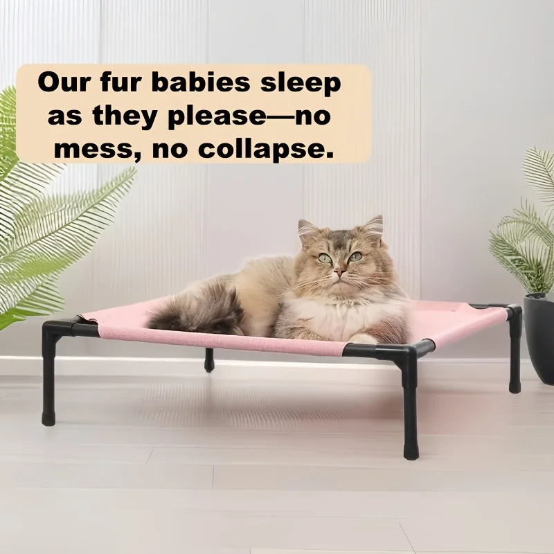 Pet Camping Bed Elevated Bed for Dogs Folding Puppy Camping Bed Cat House Portable Removable Washable Puppy Beds Dog Hammock