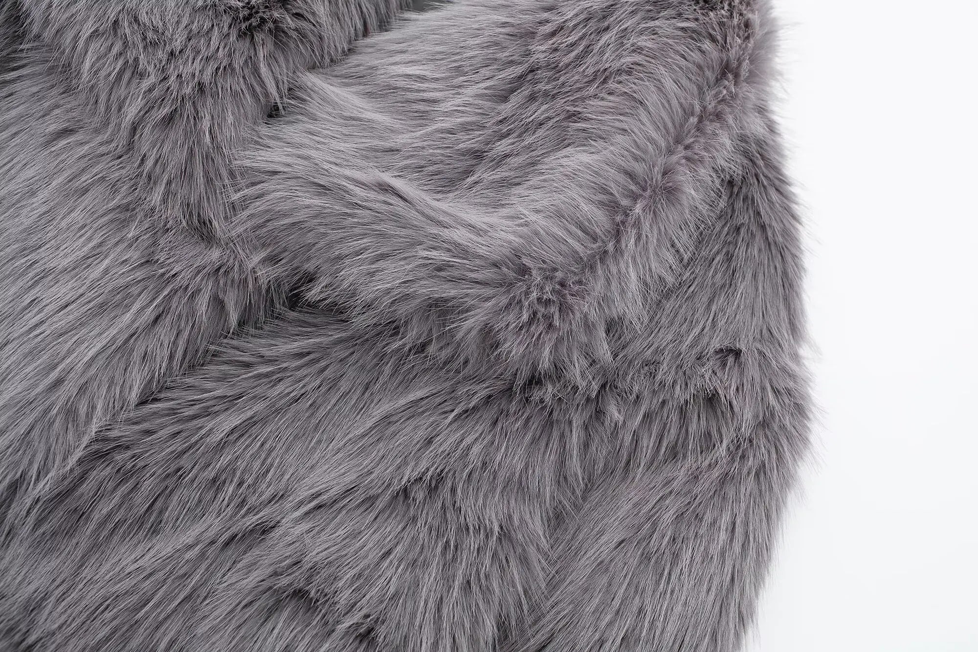 HH 2024 Women 's Vintage Soild Faux Fur Coat Turn-down Collar Long Sleeve Warm Plush Wool Coats Lady Winter Autumn Outwear
