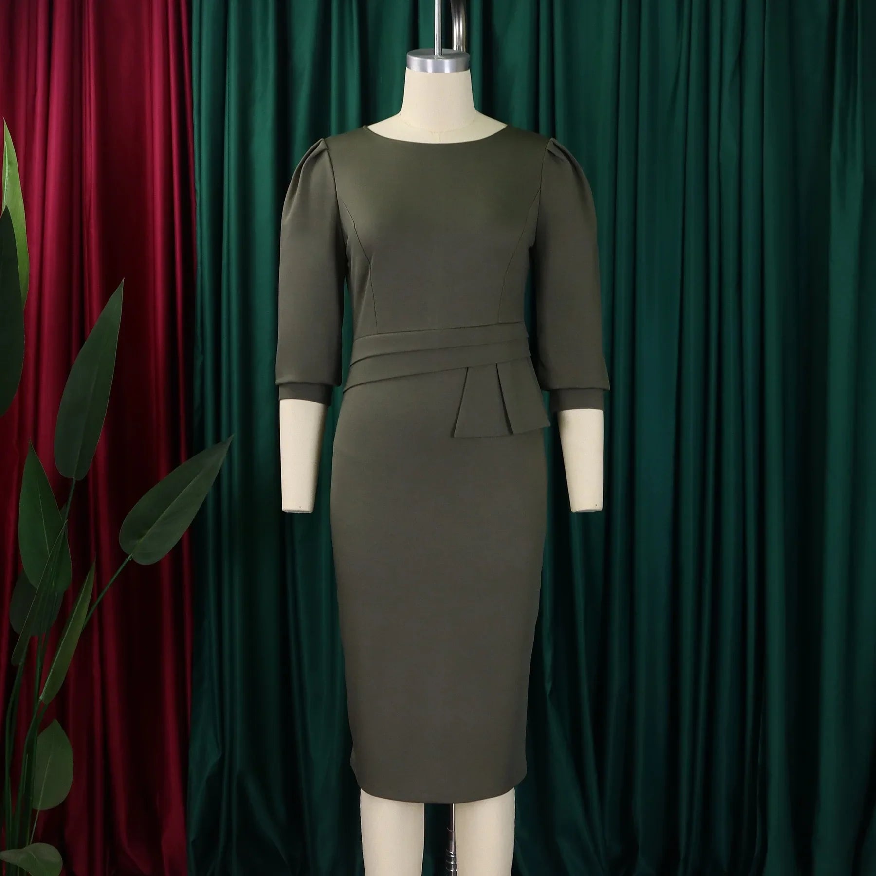 Sheath Half Sleeve Office Dress
