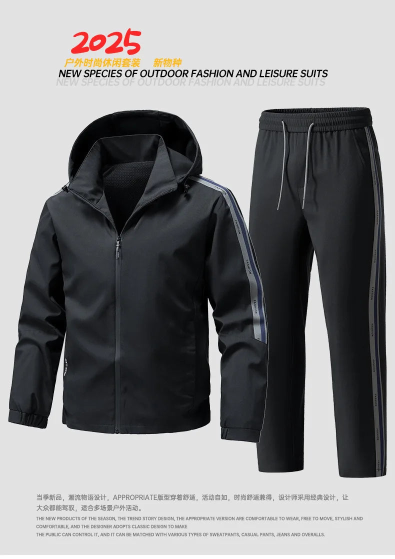 Tracksuits for Man Men's Cardigan Hoodie Set Sportswear 2 Piece Set Casual Running Fitness Suit Windproof Warm Set Sports Suits