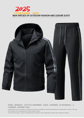 Tracksuits for Man Men's Cardigan Hoodie Set Sportswear 2 Piece Set Casual Running Fitness Suit Windproof Warm Set Sports Suits
