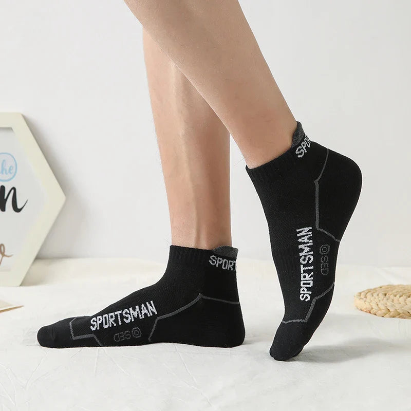 Men’s Cotton Mesh Ankle Sports Socks – 6 Pairs