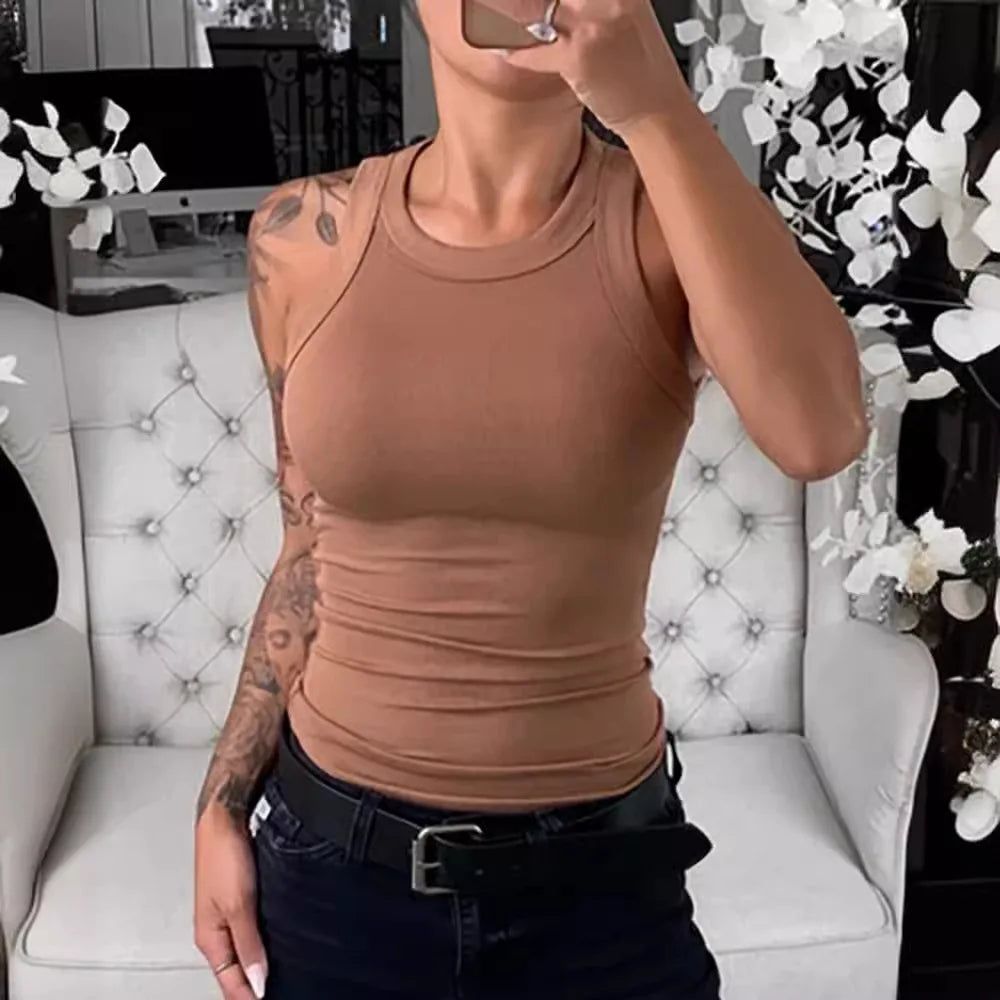 Women Summer Tank Tops Ladies Casual Sleeveless Slim Vest Tops