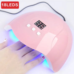 Nail Art Manicure Pedicure Tools Kit with UV LED Nail Lamp and Electric Nail Drill for DIY Nail Care