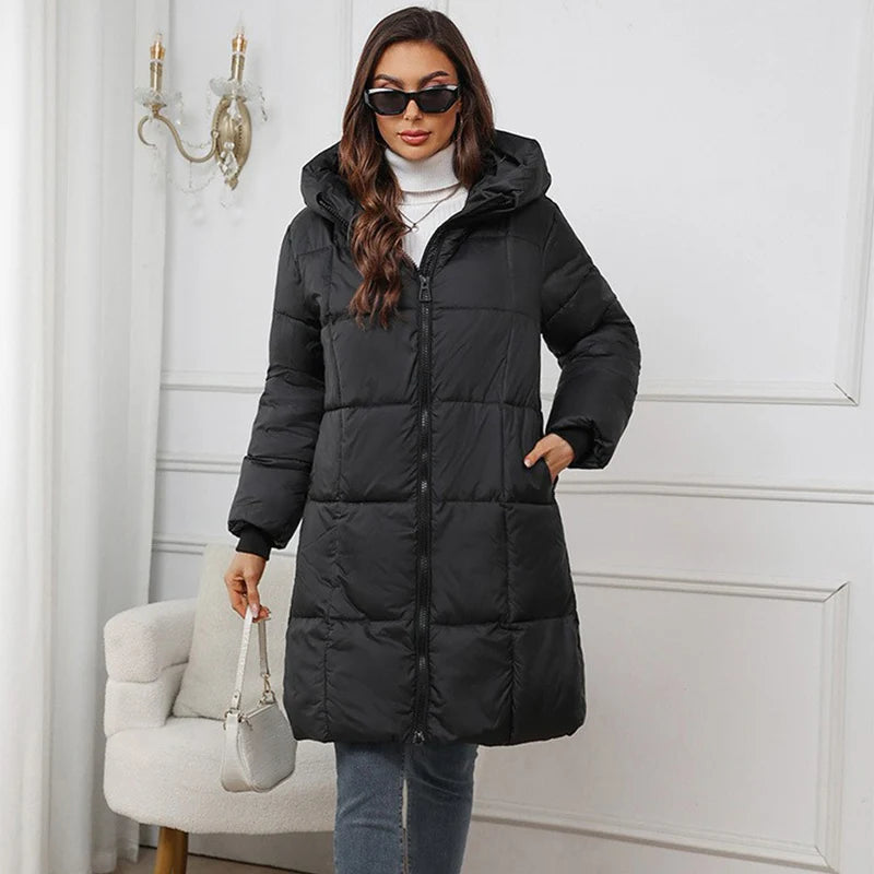 Hooded Quilted Winter Long Parka