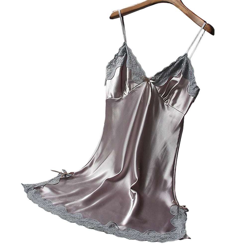 Lace V Neck Mini Nightgown