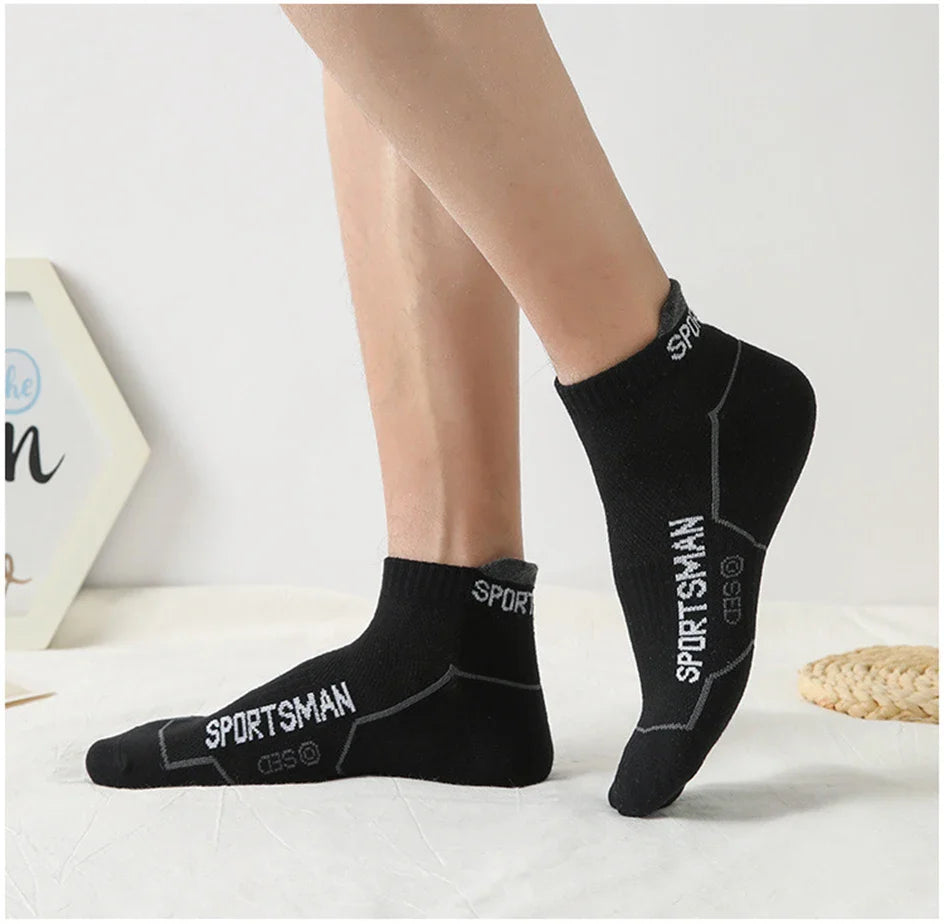 Men’s Cotton Mesh Ankle Sports Socks – 6 Pairs