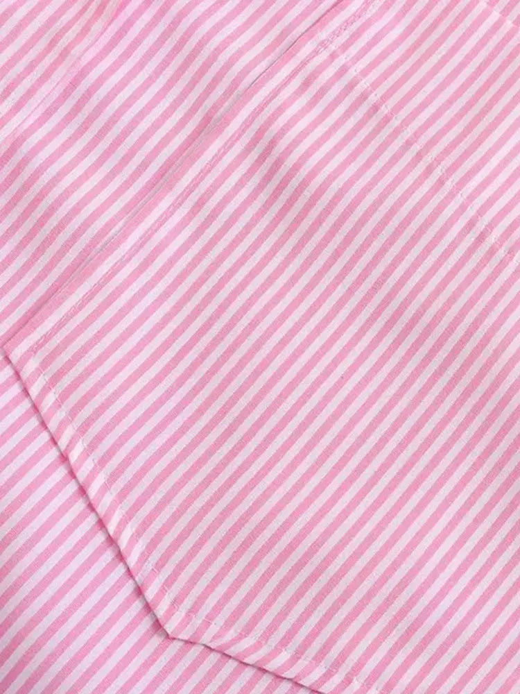 Striped Loose Casual Shirt Women