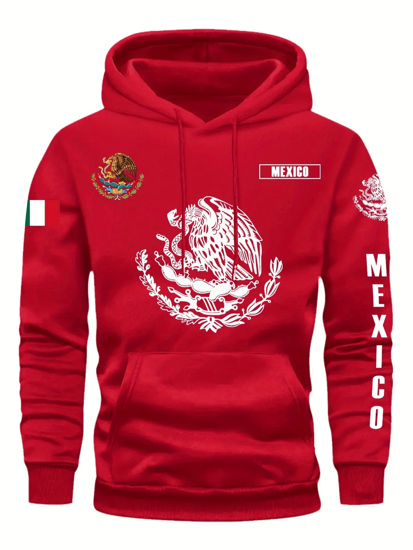 Hoodie Sweatshirt Mexican Flag Eagle Featuring Cactus Pirate Daily Outdoor Fitness Sport Casual Warm Autumn Winter Men Women Top