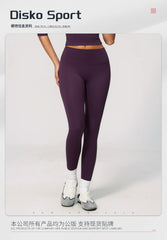 Fitness Leggings High Rise Hip Lift Brushed Soft Material For Ladies Outdoor Elastic Slim Fit Outer Wear Sports Tight Pants