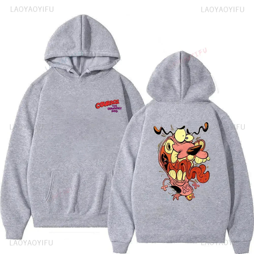 Vintage Cartoon Drop Shoulder Hoodie