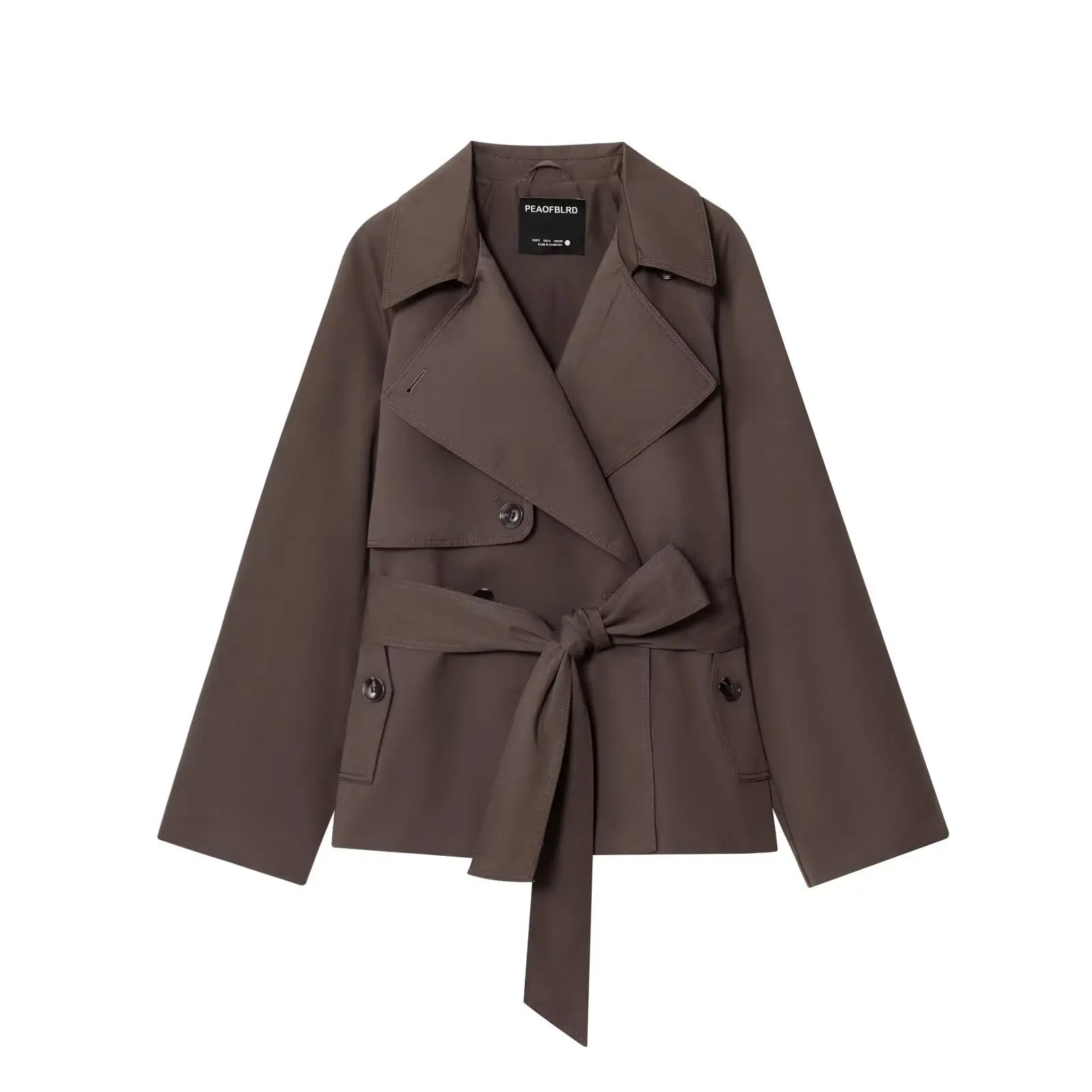 Women's Jackets Autumn 2026 New Fashion Short Trench Coats Chic Lapel Loose Elegant Women long-sleeved Warm Autumn Street Jacket