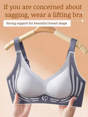 Women's Sports Bra AntiSagging Adjustable Small Breasts Love Heart Color Collision  Seamless High Elasticity Lift Shapewear