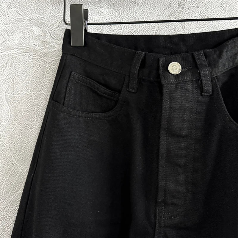 High Waist Straight Denim Pants