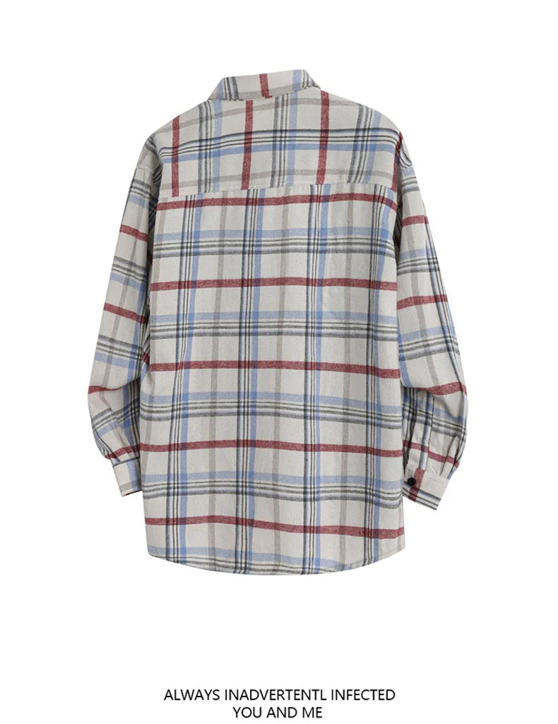 Plaid Casual Autumn Long Shirt