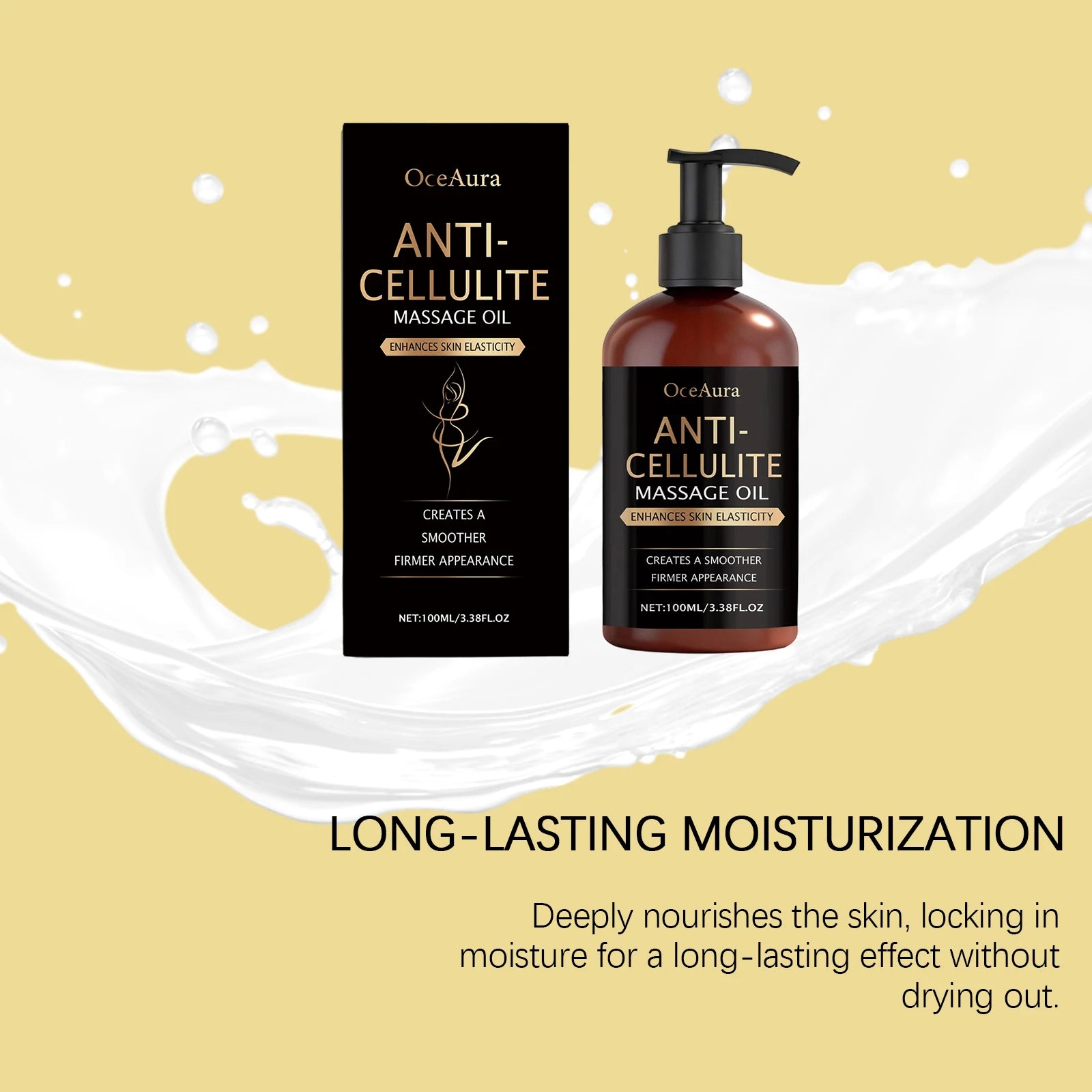 Body Nourishing Massage Oil, Moist and Refreshing, Non-Greasy, Moisturizes the Whole Body