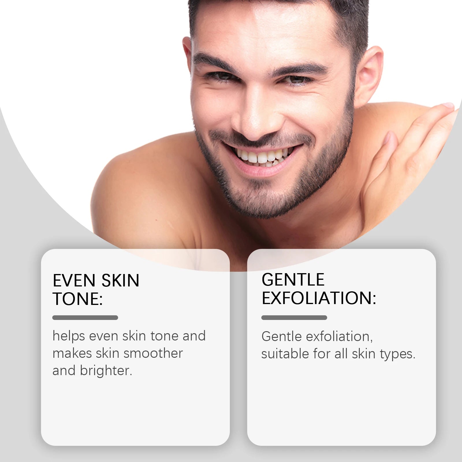 Men's Deep Cleansing Facial Scrub Non-Tight Exfoliating Skin Refreshing Face Care for Men