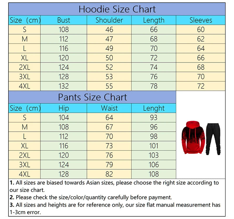 Mens Tracksuit Sports Printed Single Piece Sweatshirt Sweatpants Daily Jogging Mens Clothing Casual Splash-ink Hoodie Pants 2025